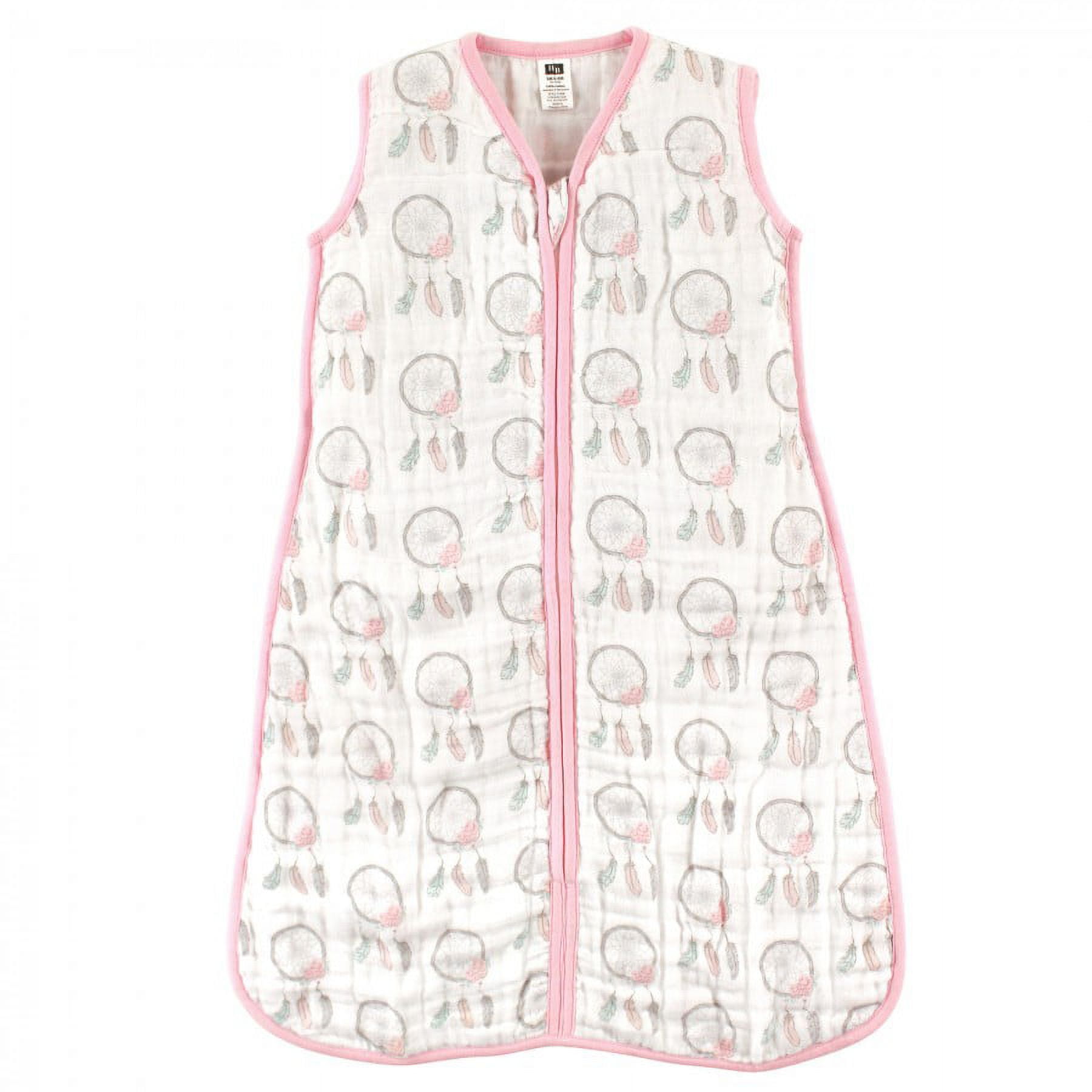 Hudson Baby Infant Girl Muslin Cotton Sleeveless Wearable Sleeping Bag, Sack, Blanket, Dream Catcher, 6-12 Months