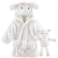 thumbnail image 1 of Hudson Baby Infant Girl Plush Bathrobe and Toy Set, Girl Lamb, One Size, 1 of 1