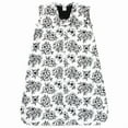 thumbnail image 1 of Hudson Baby Infant Girl Plush Faux Fur Sleeping Bag, Wearable Blanket, Black Toile, 6-12 Months, 1 of 2