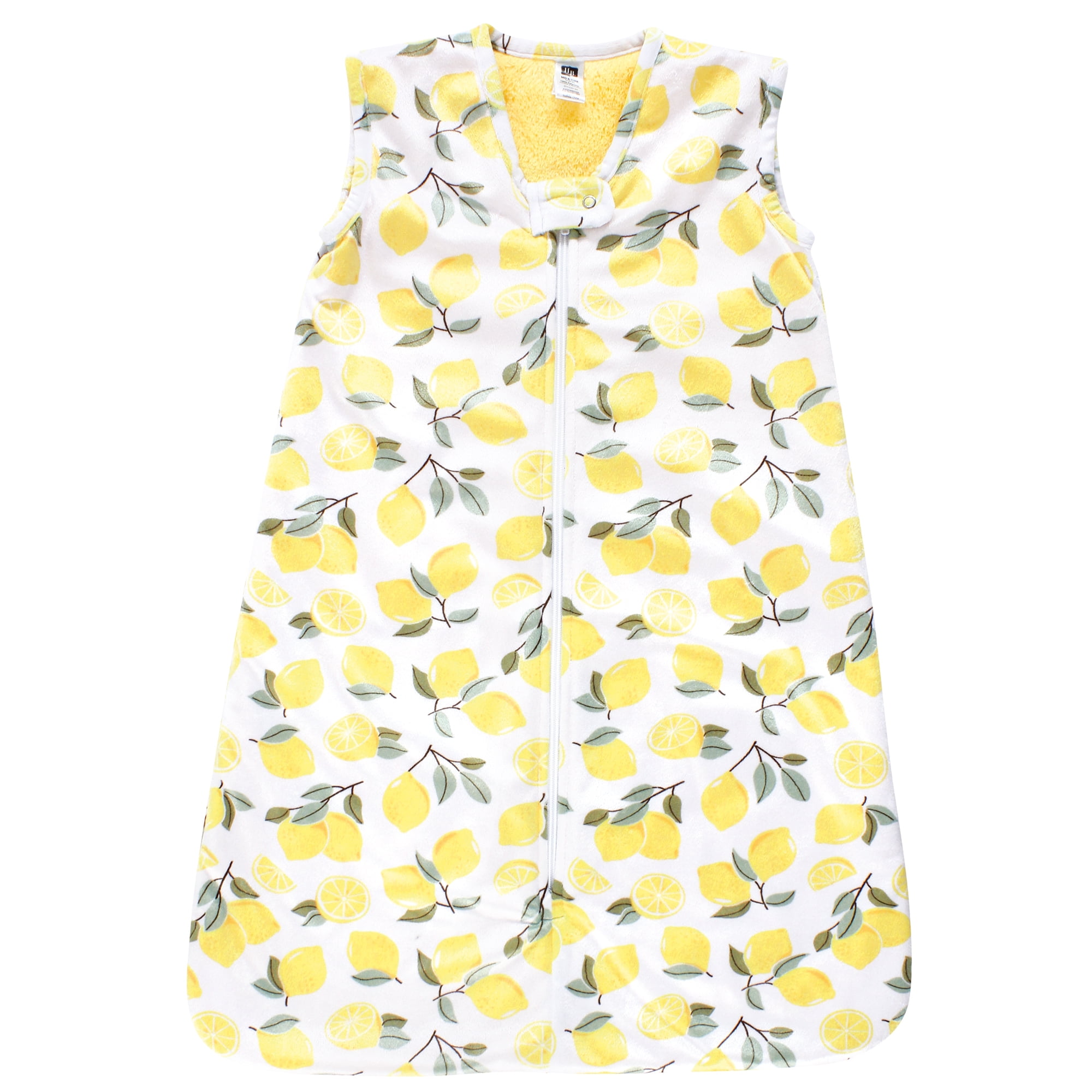 Hudson Baby Infant Girl Plush Faux Fur Sleeping Bag, Wearable Blanket, Lemon, 0-6 Months