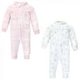thumbnail image 1 of Hudson Baby Infant Girl Plush Jumpsuits, Snowflakes, 0-3 Months, 1 of 4