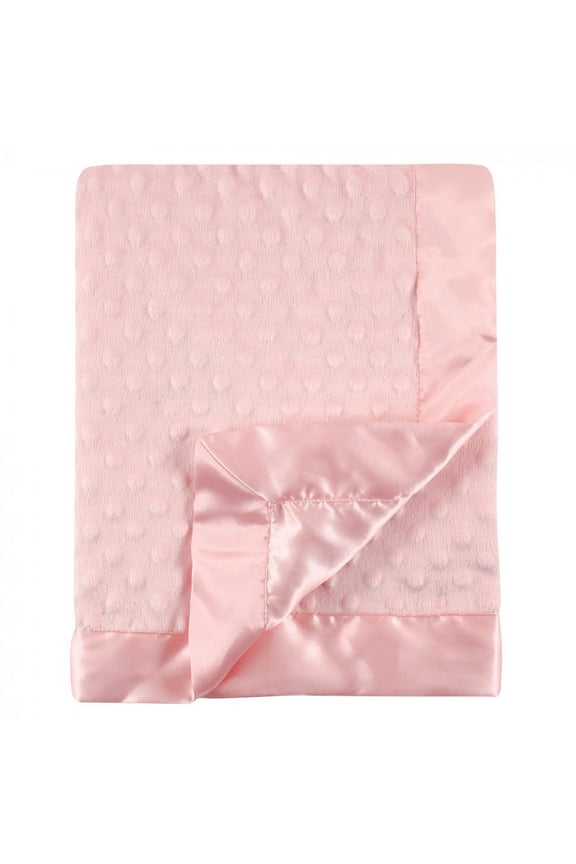 Infant Girl Plush Mink Blanket, Pink, One Size