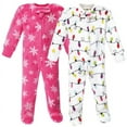 thumbnail image 1 of Hudson Baby Infant Girl Plush Sleep and Play, Pink Christmas Lights, 0-3 Months, 1 of 4