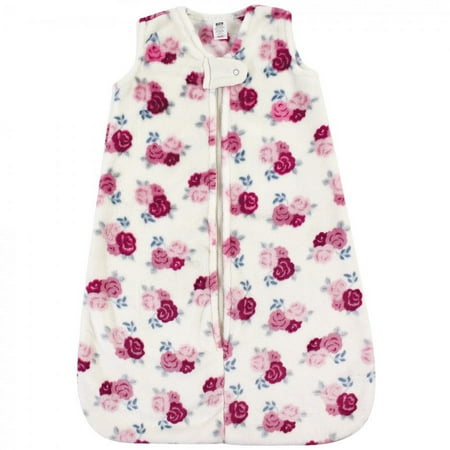 Hudson Baby Infant Girl Plush Sleeping Bag, Sack, Blanket, Floral, 12-18 Months