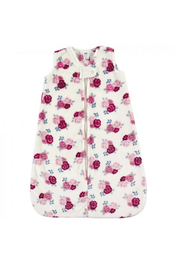 Infant Girl Plush Sleeping Bag, Sack, Blanket, Pink Floral, 6-12 Months
