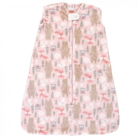 Hudson Baby Infant Girl Plush Sleeping Bag, Sack, Blanket, Girl Forest, 0-6 Months