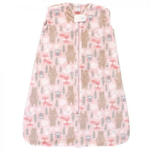 Hudson Baby Infant Girl Plush Sleeping Bag, Sack, Blanket, Girl Forest, 12-18 Months