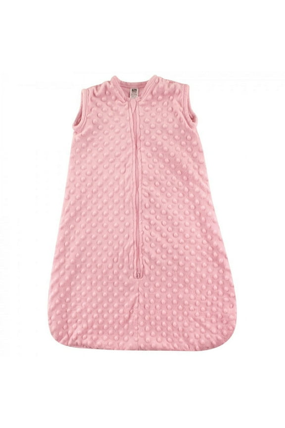 Infant Girl Plush Sleeping Bag, Sack, Blanket, Light Pink Dot Mink, 0-6 Months