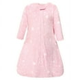 thumbnail image 1 of Hudson Baby Infant Girl Plush Sleeping Bag, Sack, Blanket, Long-Sleeve Night Sky, 0-6 Months, 1 of 2