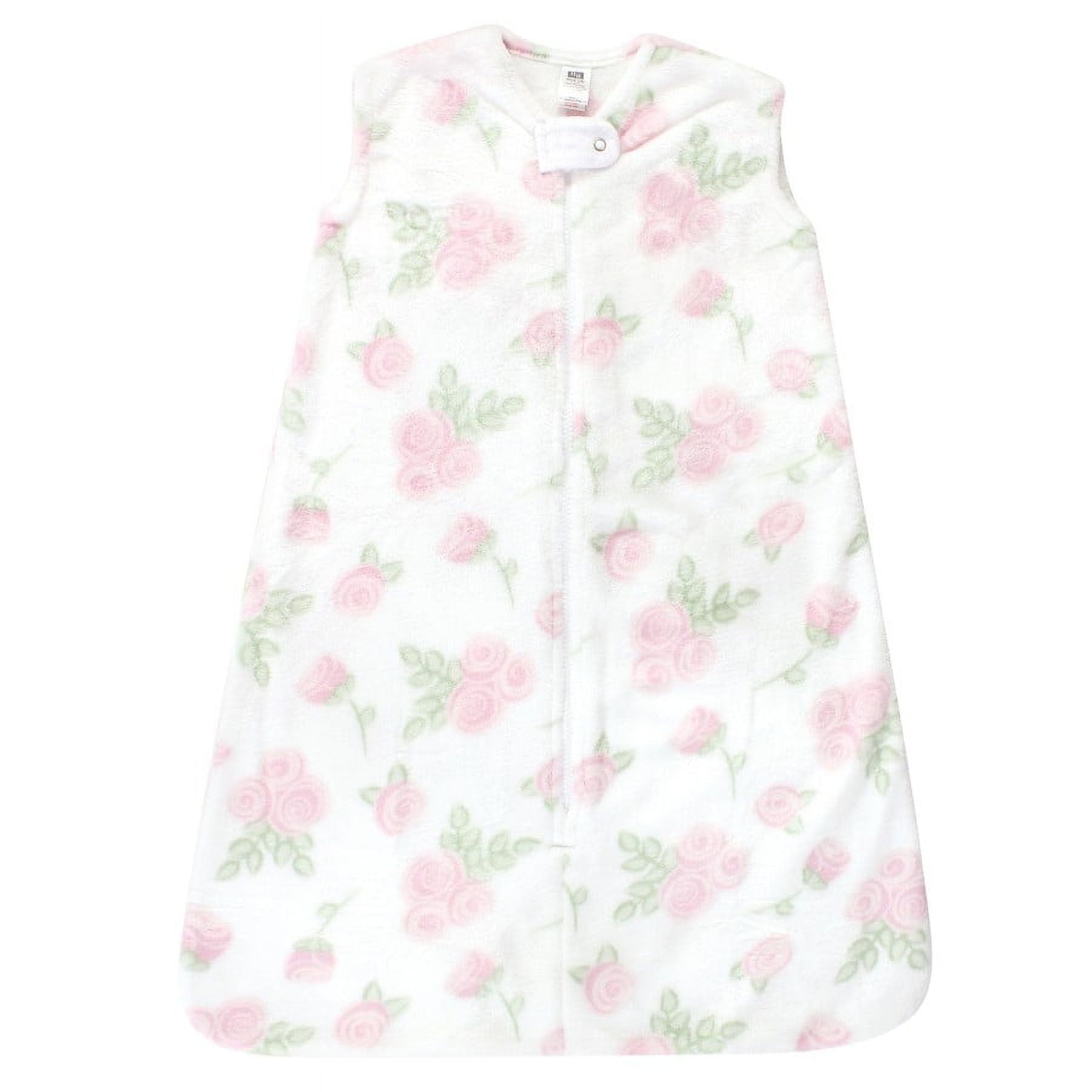 Hudson Baby Infant Girl Plush Sleeping Bag, Sack, Blanket, Rose, 6-12 Months