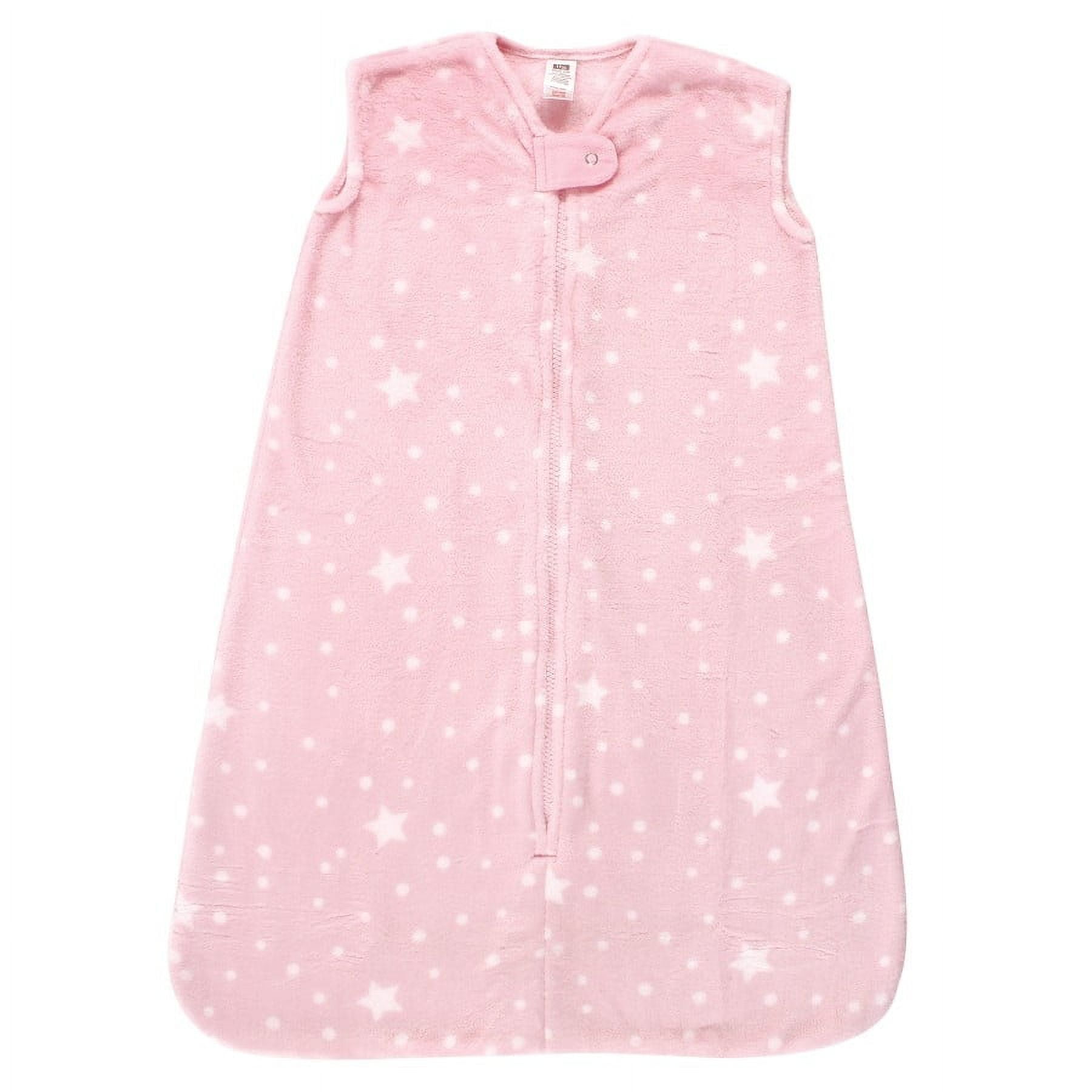 Hudson Baby Infant Girl Plush Sleeping Bag, Sack, Blanket, Sleeveless Night Sky, 0-6 Months