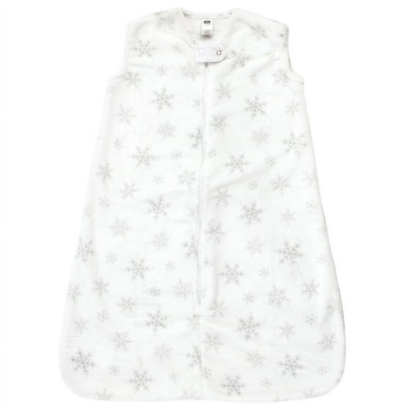 Hudson Baby Infant Girl Plush Sleeping Bag, Sack, Blanket, Sleeveless Snowflakes, 0-6 Months