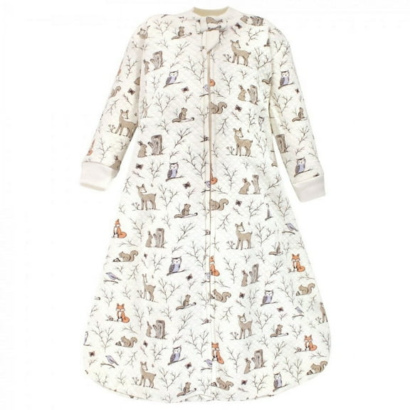 Hudson Baby Infant Girl Premium Quilted Long Sleeve Sleeping Bag and Wearable Blanket, Enchanted Forest, 12-18 Months