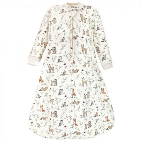 Hudson Baby Infant Girl Premium Quilted Long Sleeve Sleeping Bag and Wearable Blanket, Enchanted Forest, 12-18 Months