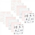 thumbnail image 1 of Hudson Baby Infant Girl Quilted Cotton Washcloths, Winter Forest, One Size, 1 of 7