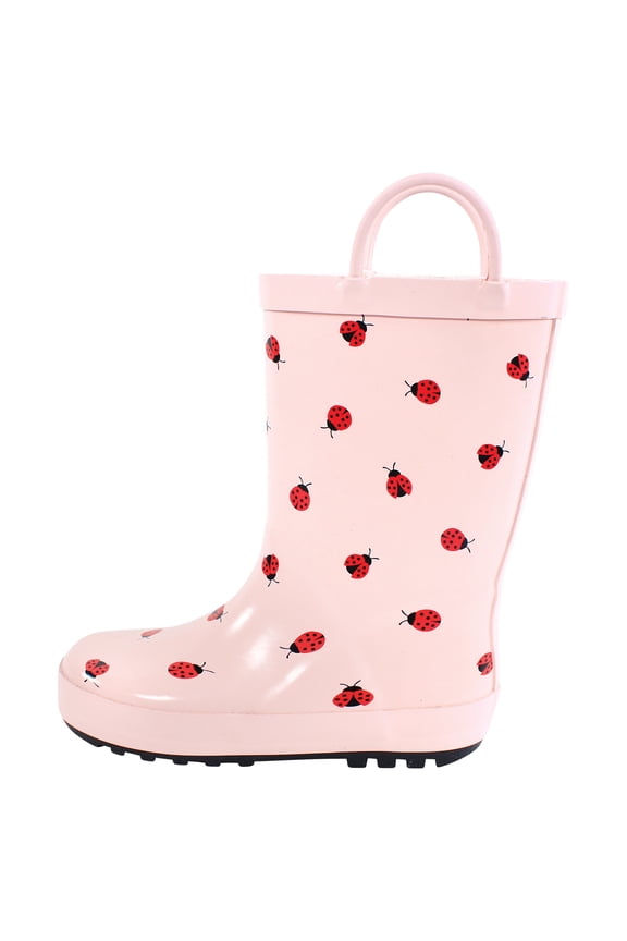 Infant Girl Rain Boots, Ladybugs, 7 Toddler