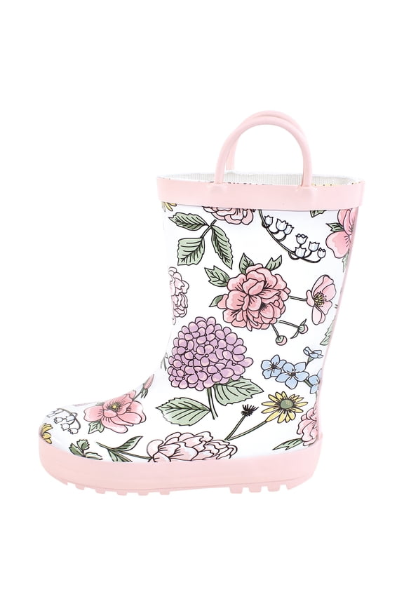 Infant Girl Rain Boots, Vintage Blossom, 7 Toddler