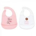 thumbnail image 1 of Hudson Baby Infant Girl Silicone Bibs 2pk, Home Slice, One Size, 1 of 3
