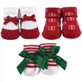 thumbnail image 1 of Hudson Baby Infant Girl Socks Boxed Giftset, Christmas Snowflake, One Size, 1 of 5