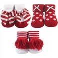 thumbnail image 1 of Hudson Baby Infant Girl Socks Boxed Giftset, Red White Stripe, One Size, 1 of 5