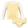 thumbnail image 1 of Hudson Baby Infant Girl Swim Rashguard Set, Yellow Daisy, 3-6 Months, 1 of 4