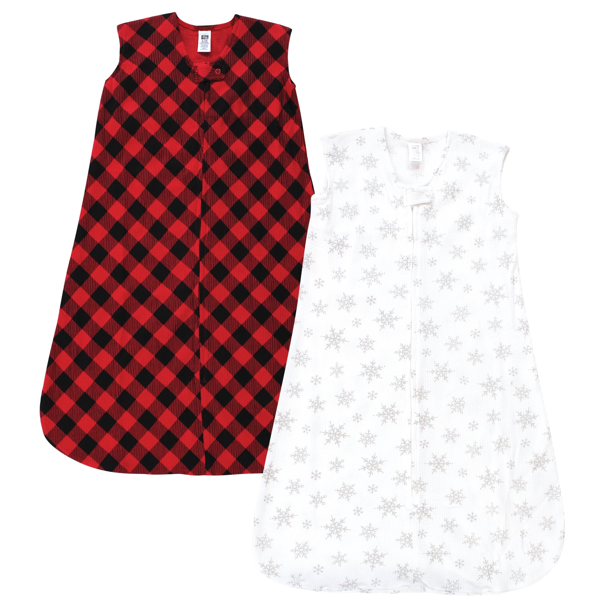 Hudson Baby Infant Girl Thermal Sleeveless Sleeping Bag 2pk, Snowflake, 18-24 Months