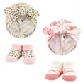 thumbnail image 1 of Hudson Baby Infant Girl Turban and Socks Set, Blush Rose Leopard, One Size, 1 of 4