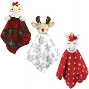 Hudson Baby Infant Girls Animal Face Security Blanket, Mrs Claus, One Size