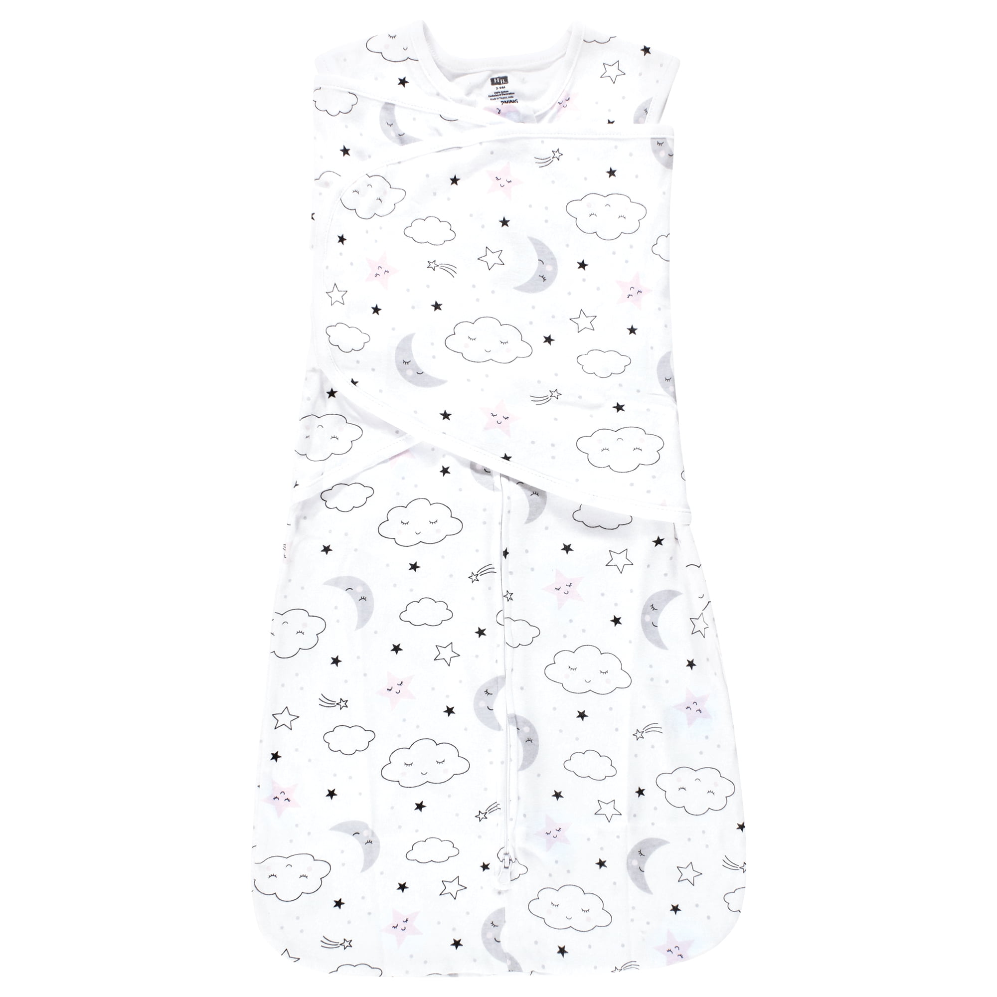 Hudson Baby Infant Girls Convertible Swaddle Sleep Sack, Dreamer, 3-9 Months