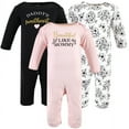 thumbnail image 1 of Hudson Baby Infant Girls Cotton Coveralls, Mom Dad Toile, 3-6 Months, 1 of 5