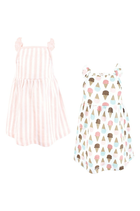 Infant Girls Cotton Dresses, Melt My Heart Ice Cream, 6-9 Months