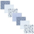 thumbnail image 1 of Hudson Baby Infant Girls Cotton Flannel Receiving Blankets 7pk, Blue Cosmos, One Size, 1 of 5