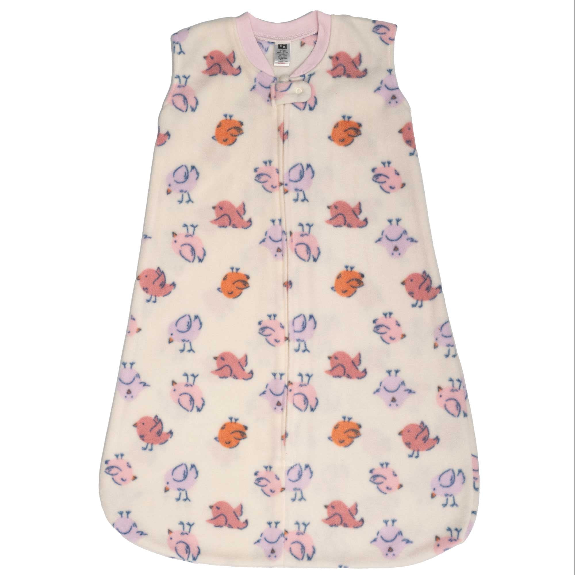 Hudson Baby Infant Girls Fleece Sleeping Bag, Sack, Blanket, Baby Bird, 12-18 Months