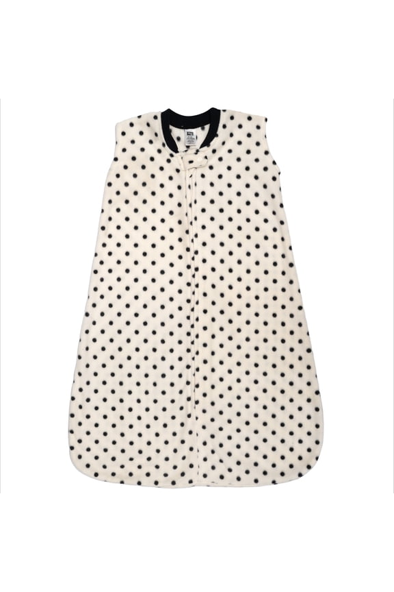 Infant Girls Fleece Sleeping Bag, Sack, Blanket, Black Cream Dot, 18-24 Months