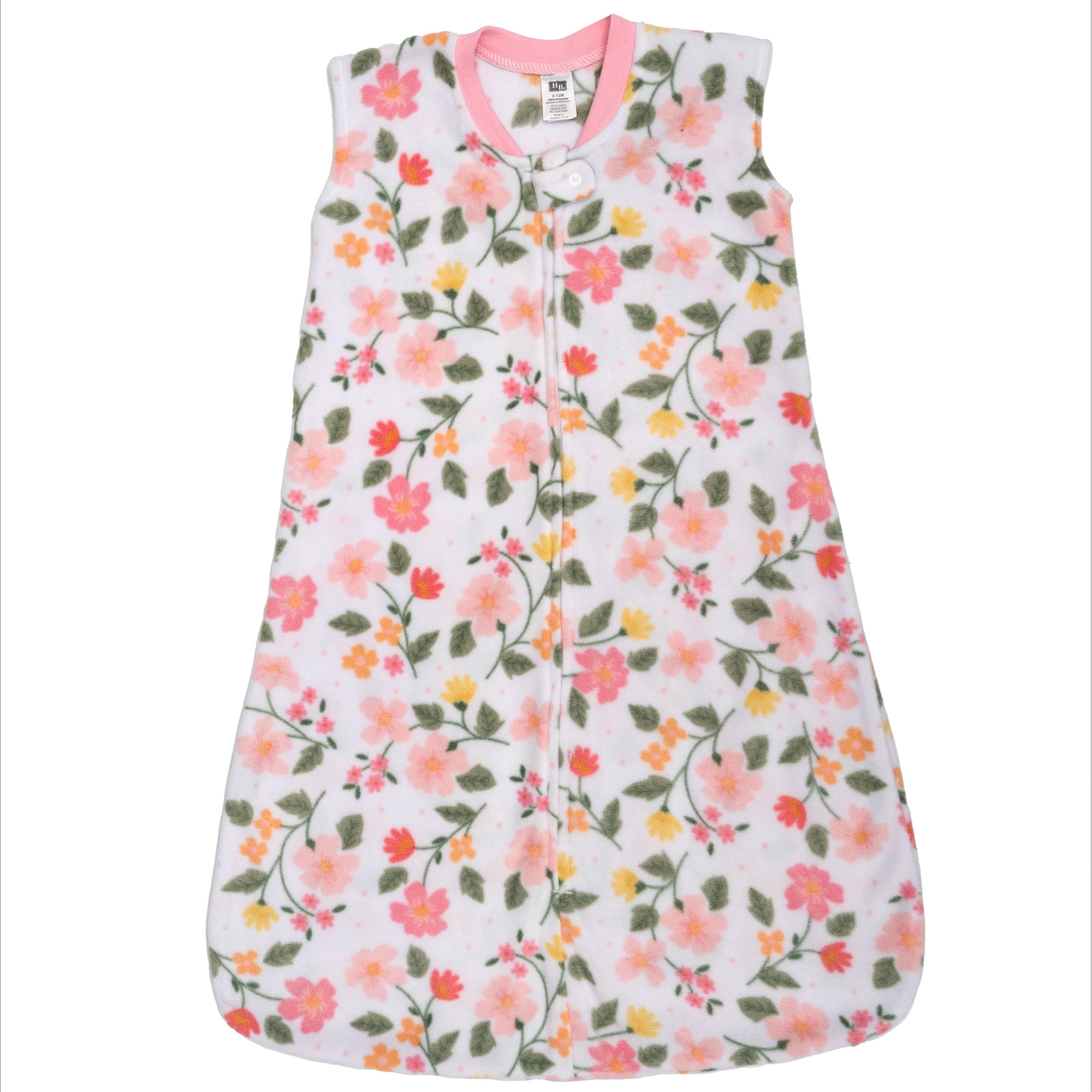Hudson Baby Infant Girls Fleece Sleeping Bag, Sack, Blanket, Family Floral, 12-18 Months