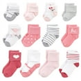 thumbnail image 1 of Hudson Baby Infant Girls Grow With Me Socks 12pk, Kitten, 0-24 Months, 1 of 8