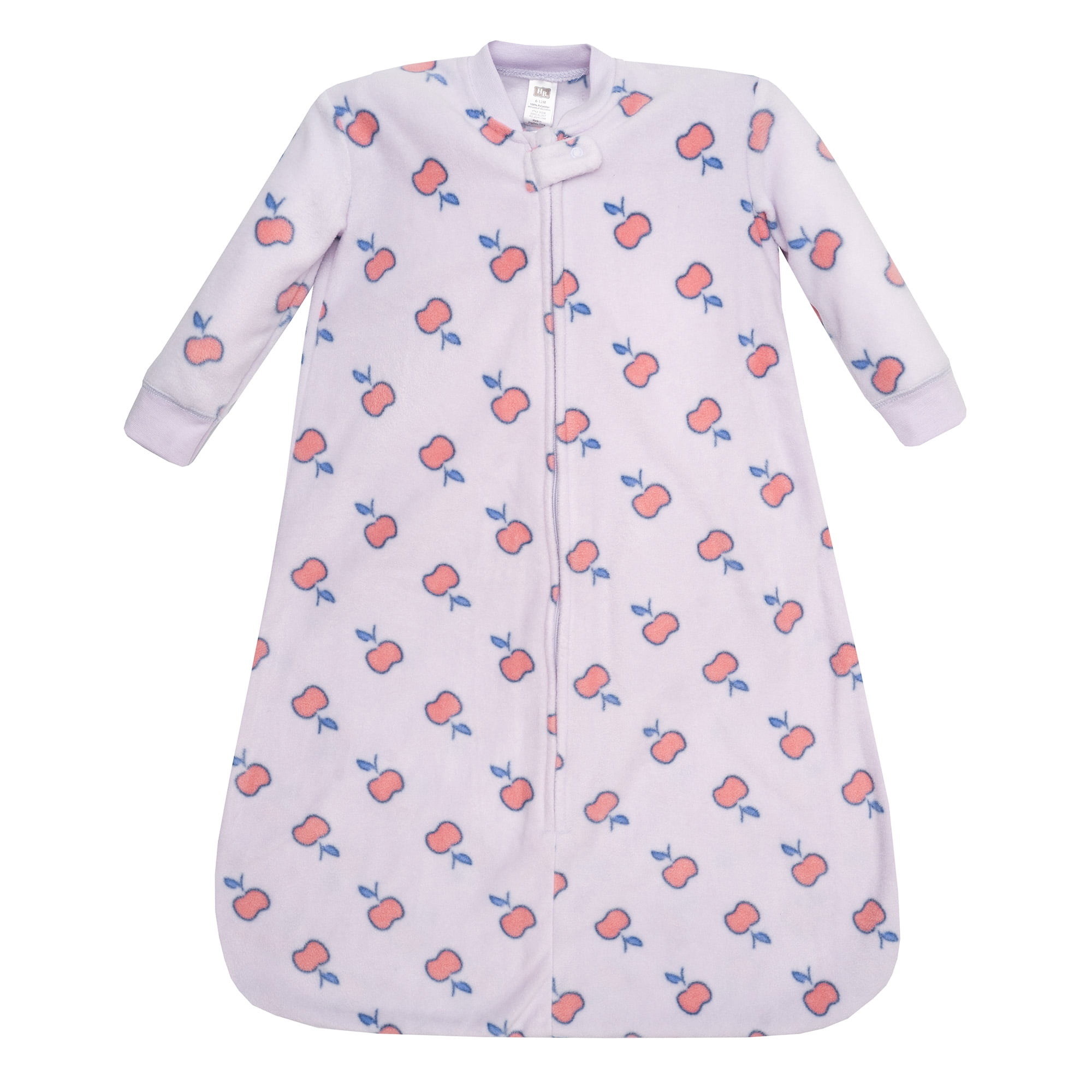 Hudson Baby Infant Girls Long-Sleeve Fleece Sleeping Bag, Apple, 18-24 Months