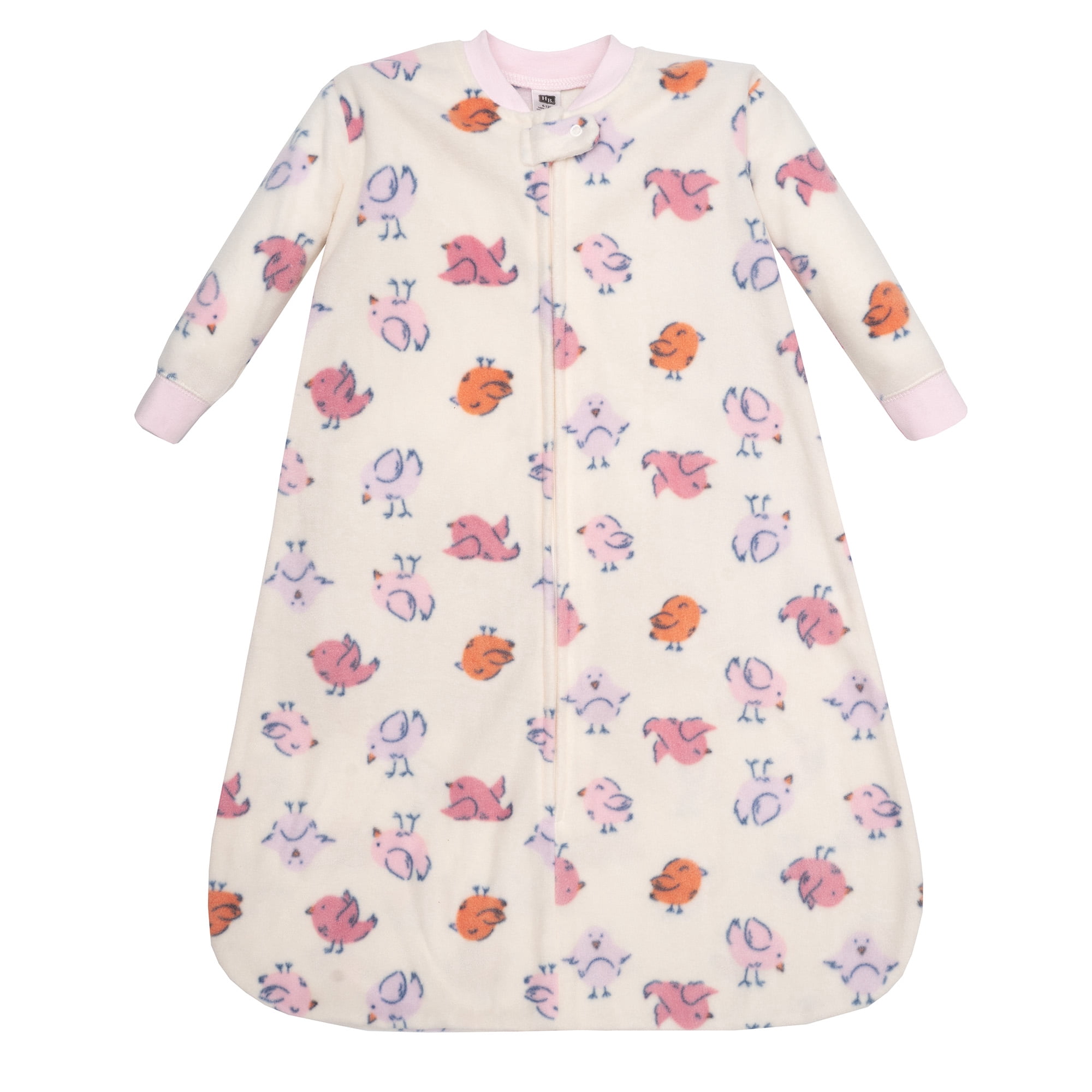 Hudson Baby Infant Girls Long-Sleeve Fleece Sleeping Bag, Baby Bird, 12-18 Months
