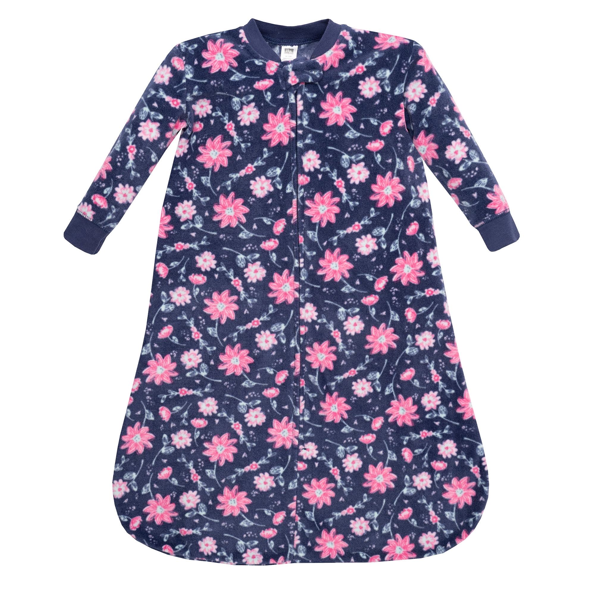 Hudson Baby Infant Girls Long-Sleeve Fleece Sleeping Bag, Botanical, 12-18 Months