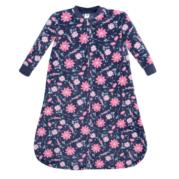 Hudson Baby Infant Girls Long-Sleeve Fleece Sleeping Bag, Botanical, 6-12 Months