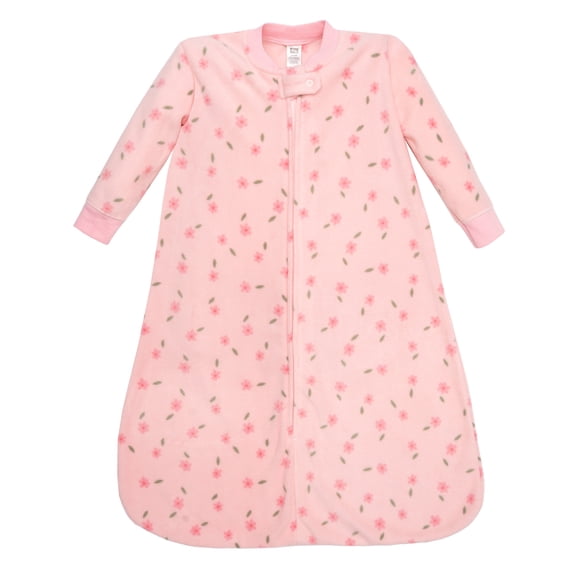 Hudson Baby Infant Girls Long-Sleeve Fleece Sleeping Bag, Small Floral, 18-24 Months