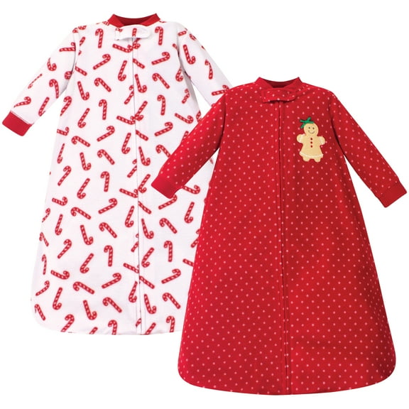 Hudson Baby Infant Girls Long-Sleeve Fleece Sleeping Bag, Sugar Spice, 12-18 Months