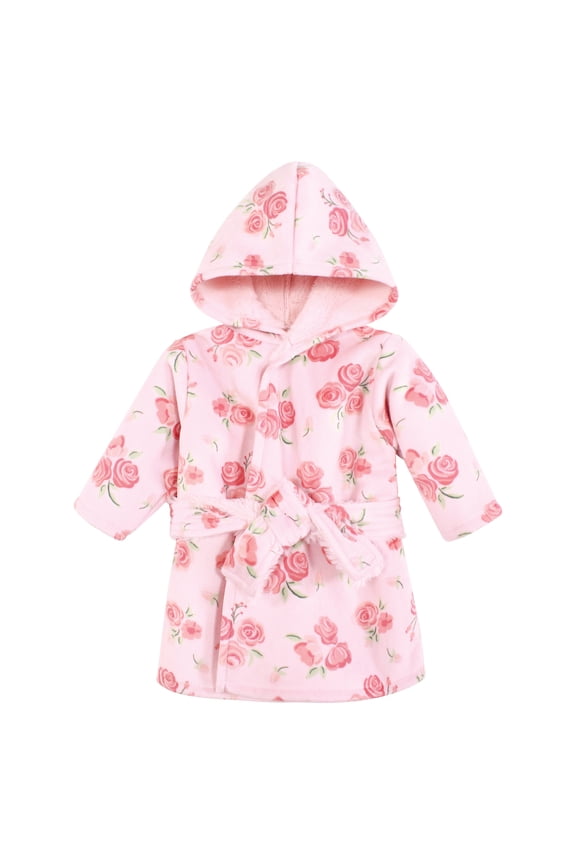 Infant Girls Mink with Faux Fur Lining Pool and Beach Robe Cover-ups, Blush Rose, 6-12 Months