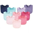 thumbnail image 1 of Hudson Baby Infant Girls Rayon from Bamboo Bib with Waterproof Lining 10pk, Pink Mint, One Size, 1 of 7