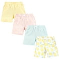 thumbnail image 1 of Hudson Baby Infant Girls Shorts Bottoms 4-Pack, Lemon Daisy, 4T, 1 of 3