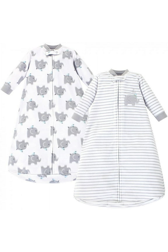 Infant Long-Sleeve Fleece Sleeping Bag, Elephants, 0-9 Months