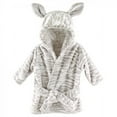 thumbnail image 1 of Hudson Baby Infant Plush Animal Face Bathrobe, Zebra, 0-9 Months, 1 of 2