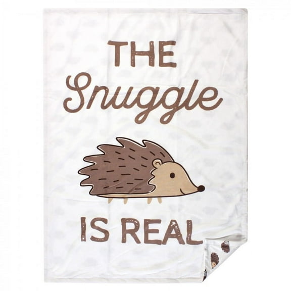 Hudson Baby Infant Plush Mink Blanket, Hedgehog, One Size