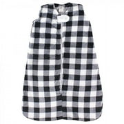 Hudson Baby Infant Plush Sleeping Bag, Sack, Blanket, Black Plaid, 0-6 Months