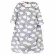 Hudson Baby Infant Plush Sleeping Bag, Sack, Blanket, Gray Clouds, 0-6 Months